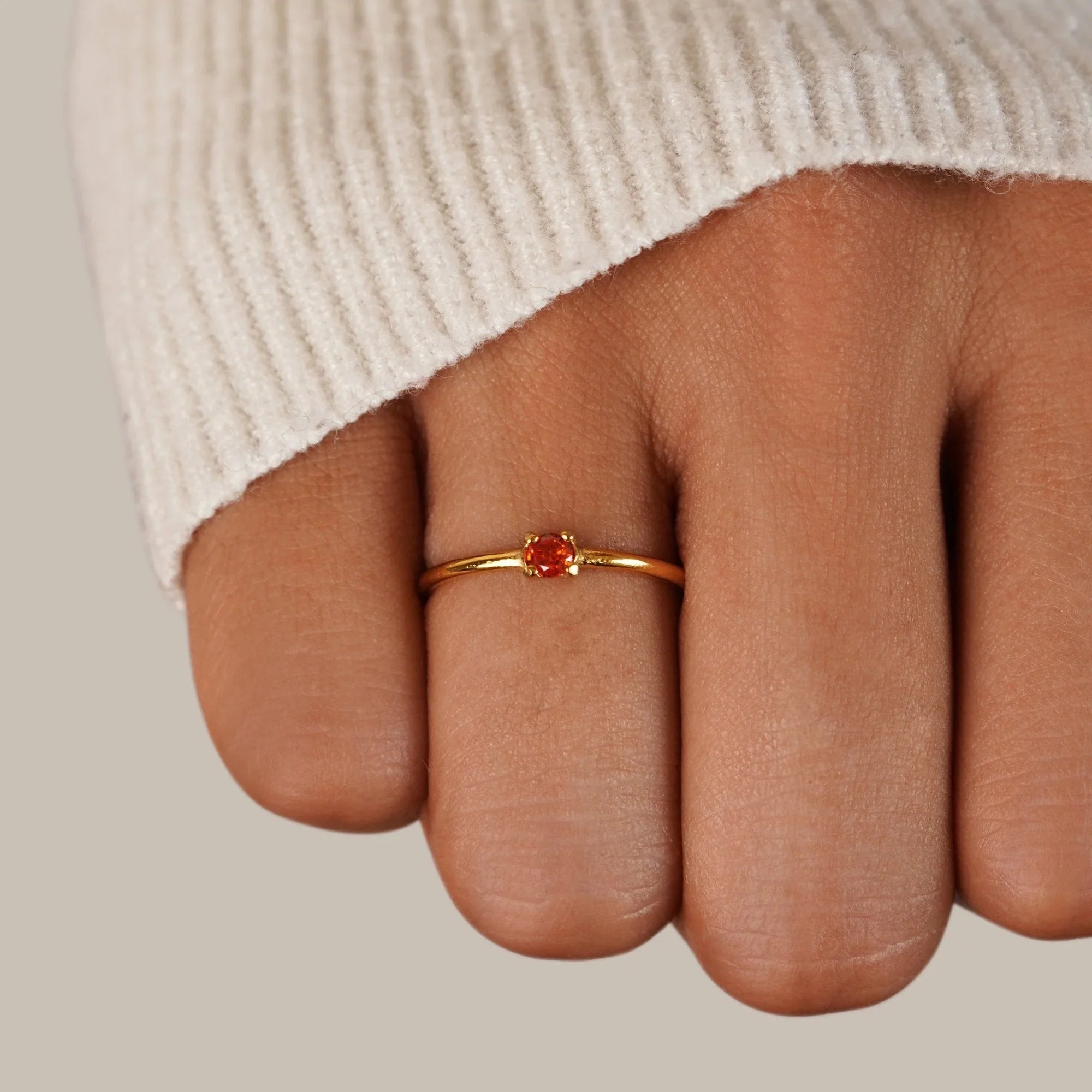 Vioraia Birthstone 18K Gold Rings
