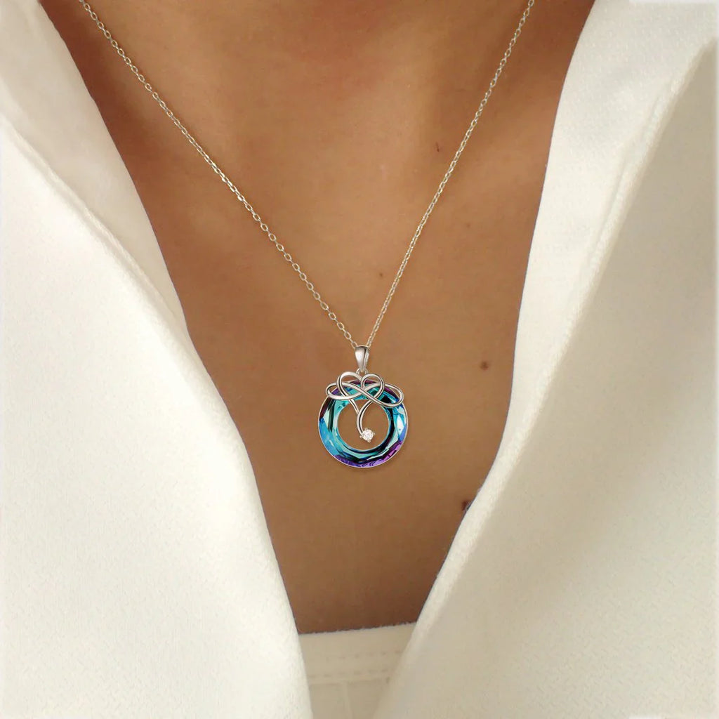 Vioraia I love You Until Infinity Runs Out - 925 Sterling Silver Necklace
