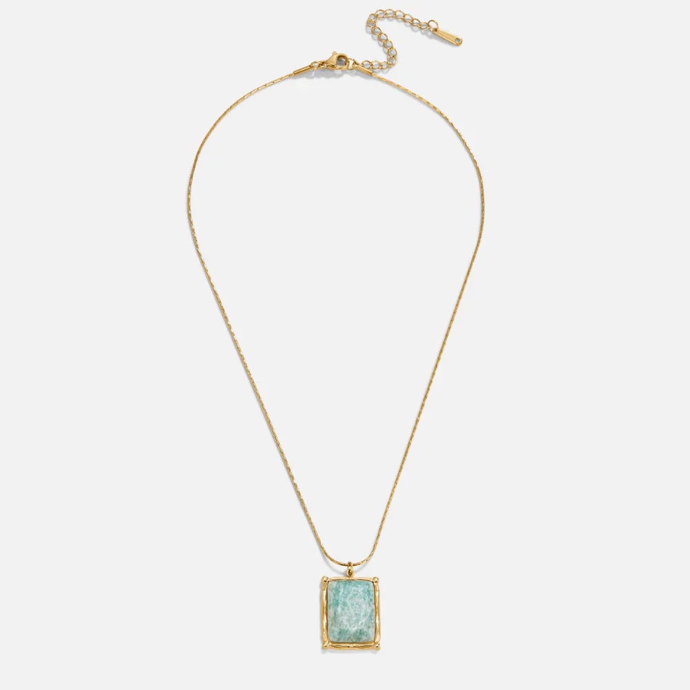 Vioraia Green Amazonite Pendant Necklace