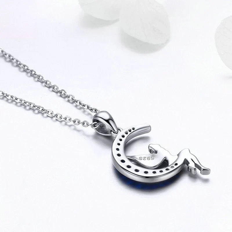 Vioraia Blue Moon Fairy Necklace