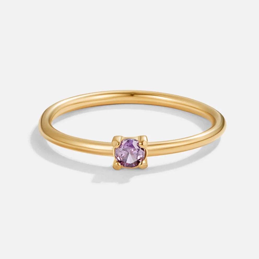 Vioraia Birthstone 18K Gold Rings