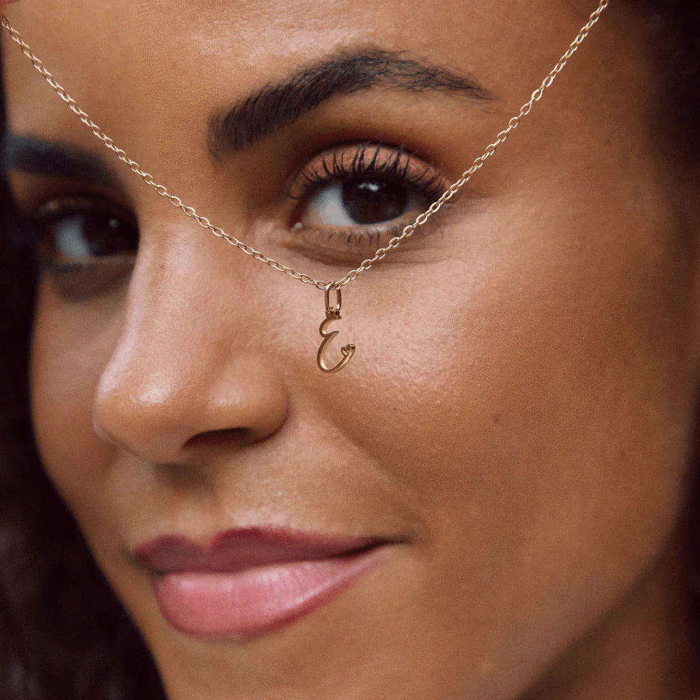 Vioraia Gold Letter Heart Necklace