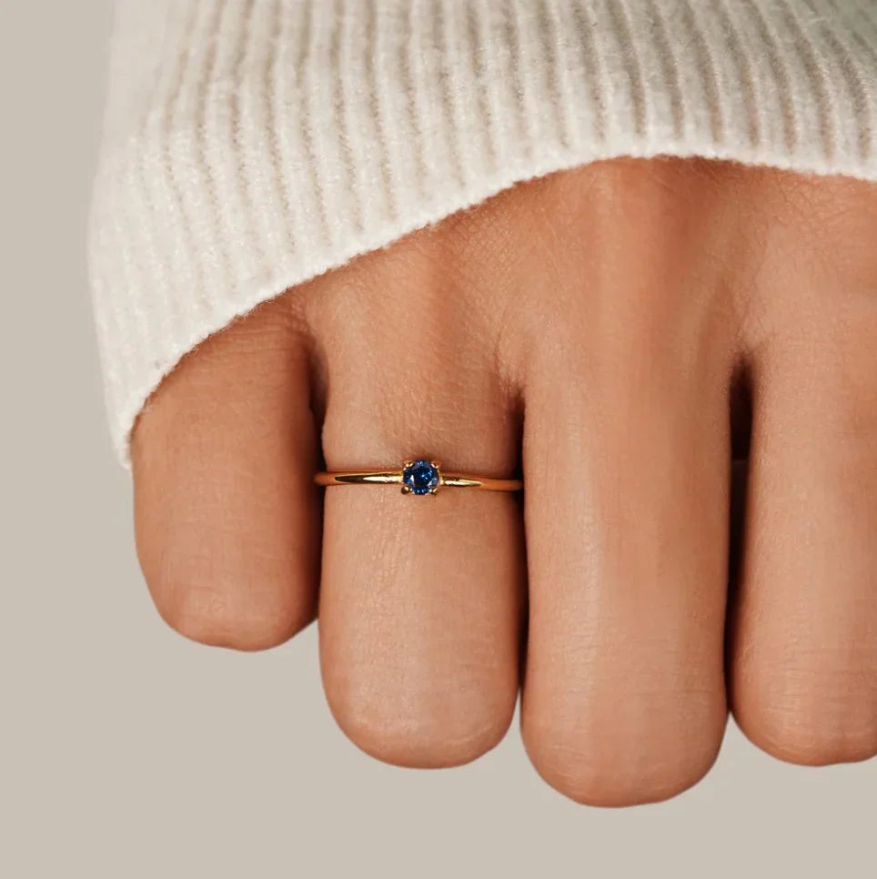 Vioraia Birthstone 18K Gold Rings