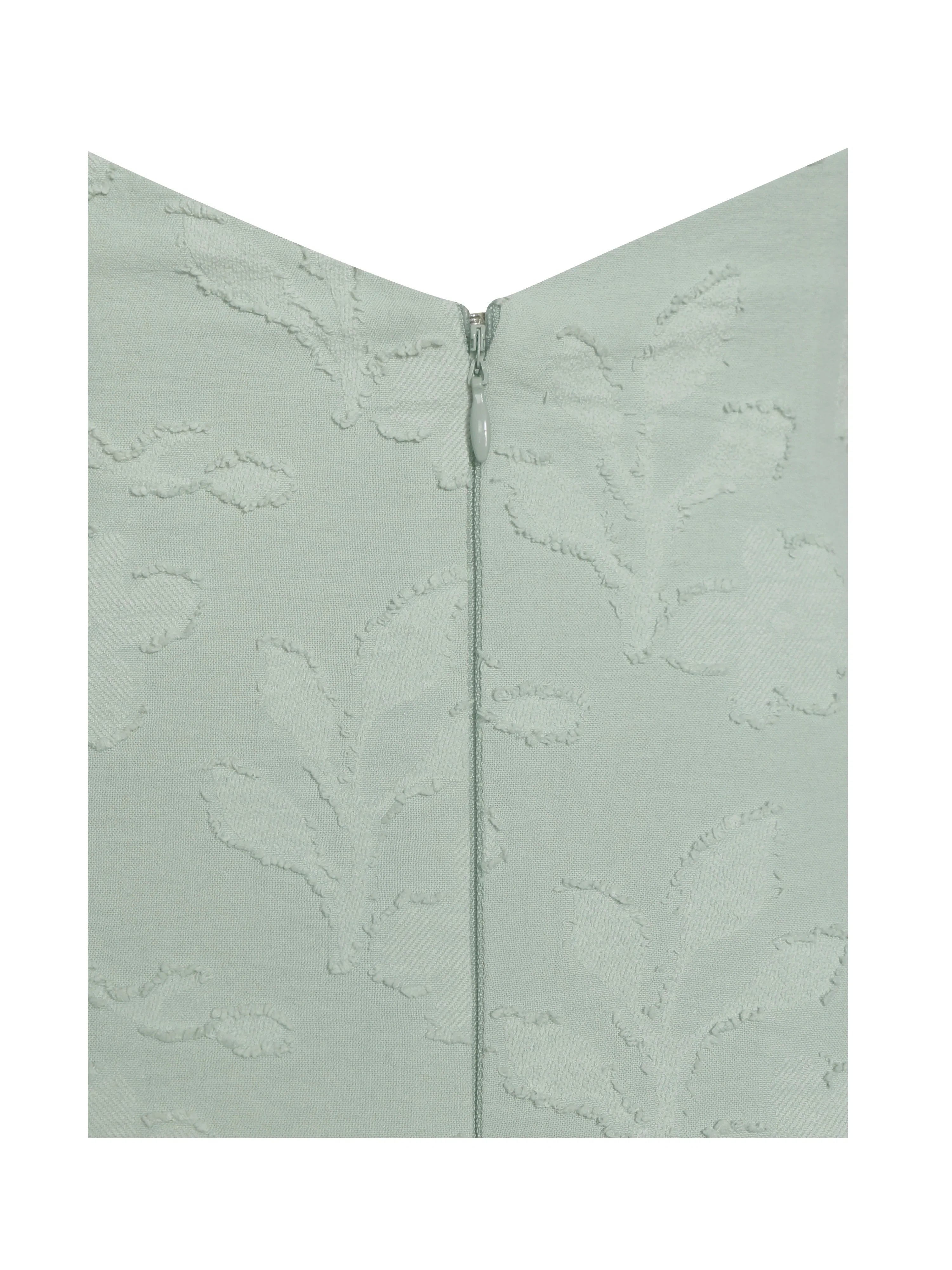 Magda Mint Green Deep V Neck Halter A-line Midi Dress