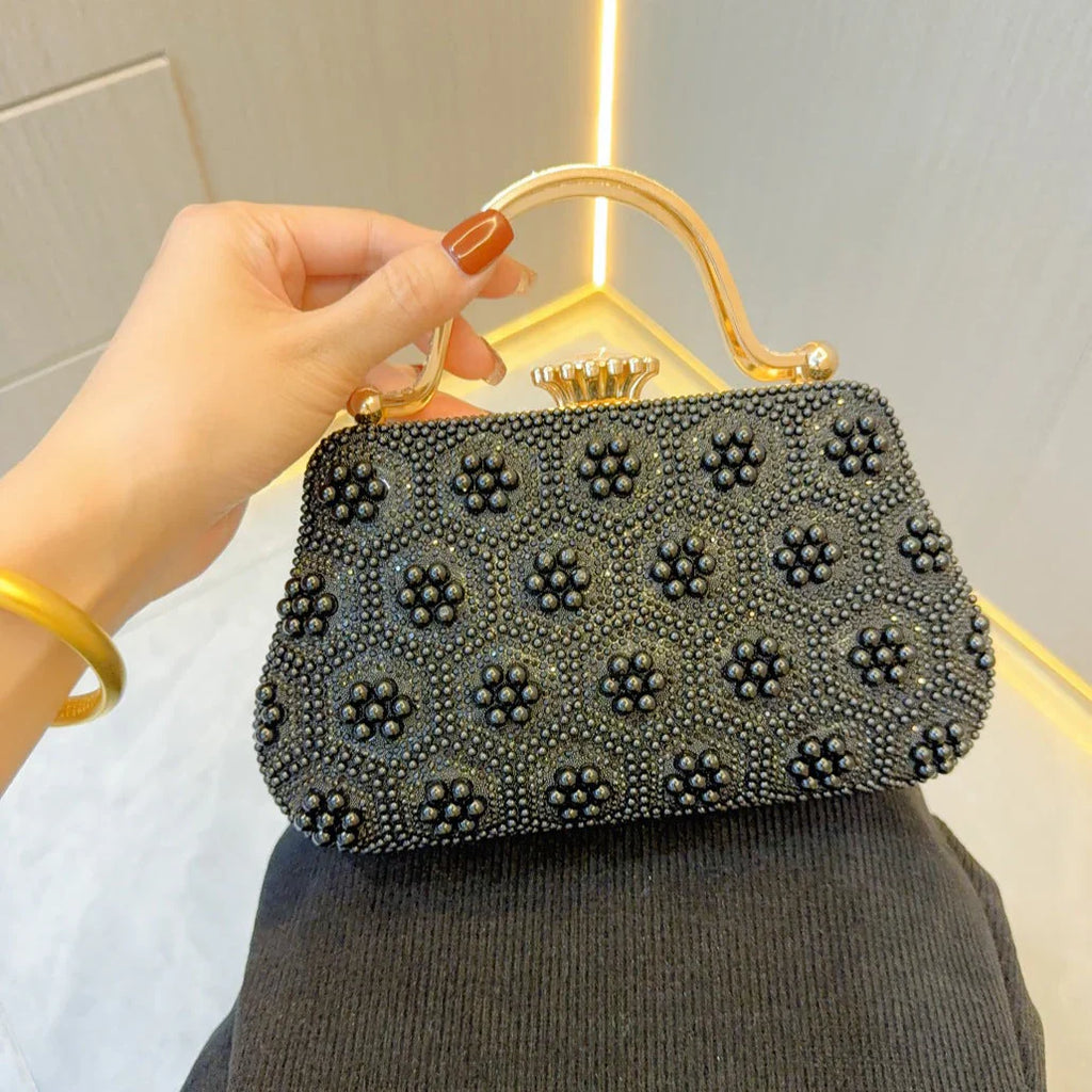 Vioraia Clarab  Pearl Clutch Bag