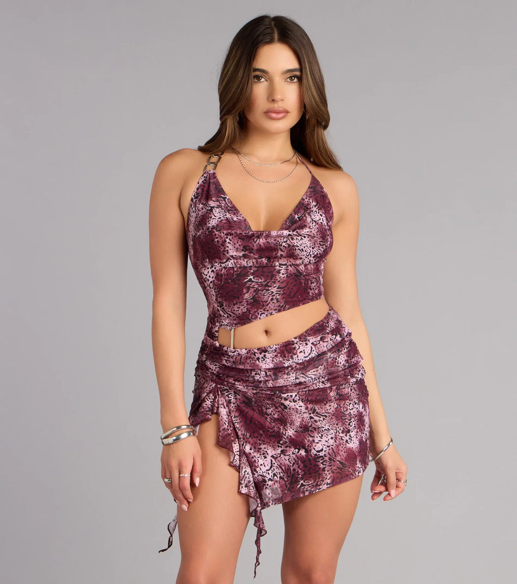 Desert Babe Abstract Cutout Mini Dress
