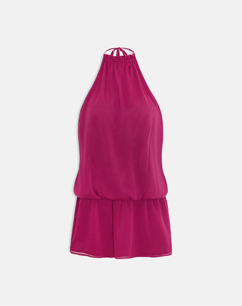 Veloria Mini Dress in Dark Rose
