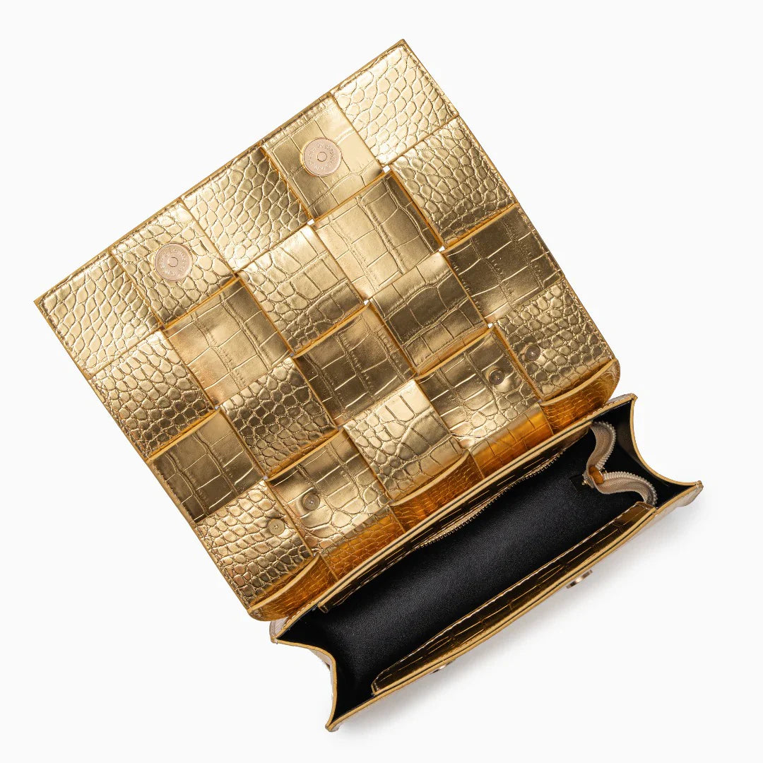 Vioraia Crocodile Pattern Crossbody Bag