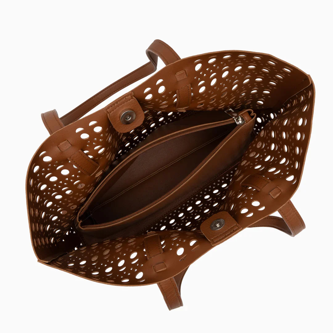 Vioraia Ayla Openwork Tote Bag