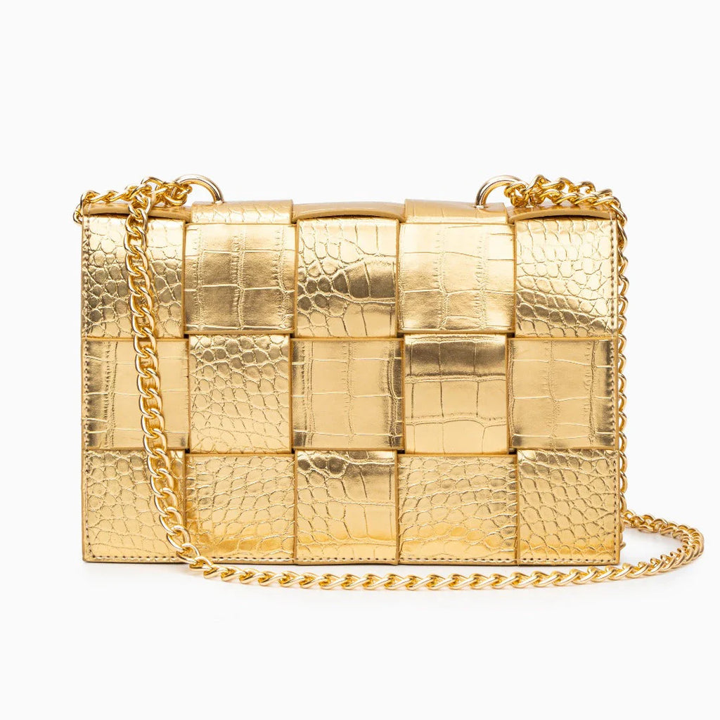 Vioraia Crocodile Pattern Crossbody Bag