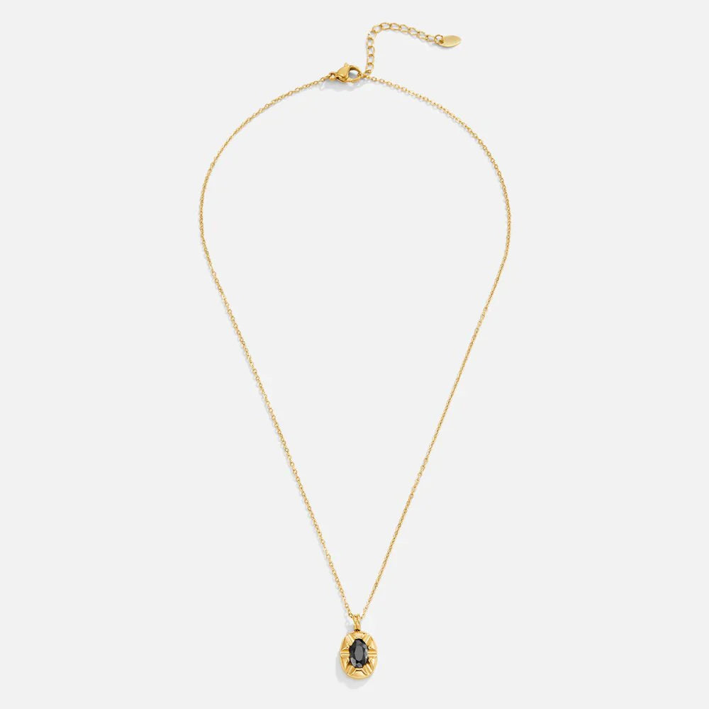Vioraia Iris Black Crystal Necklace