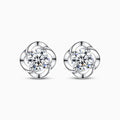 Vioraia Sparkling Flower Stud Earrings