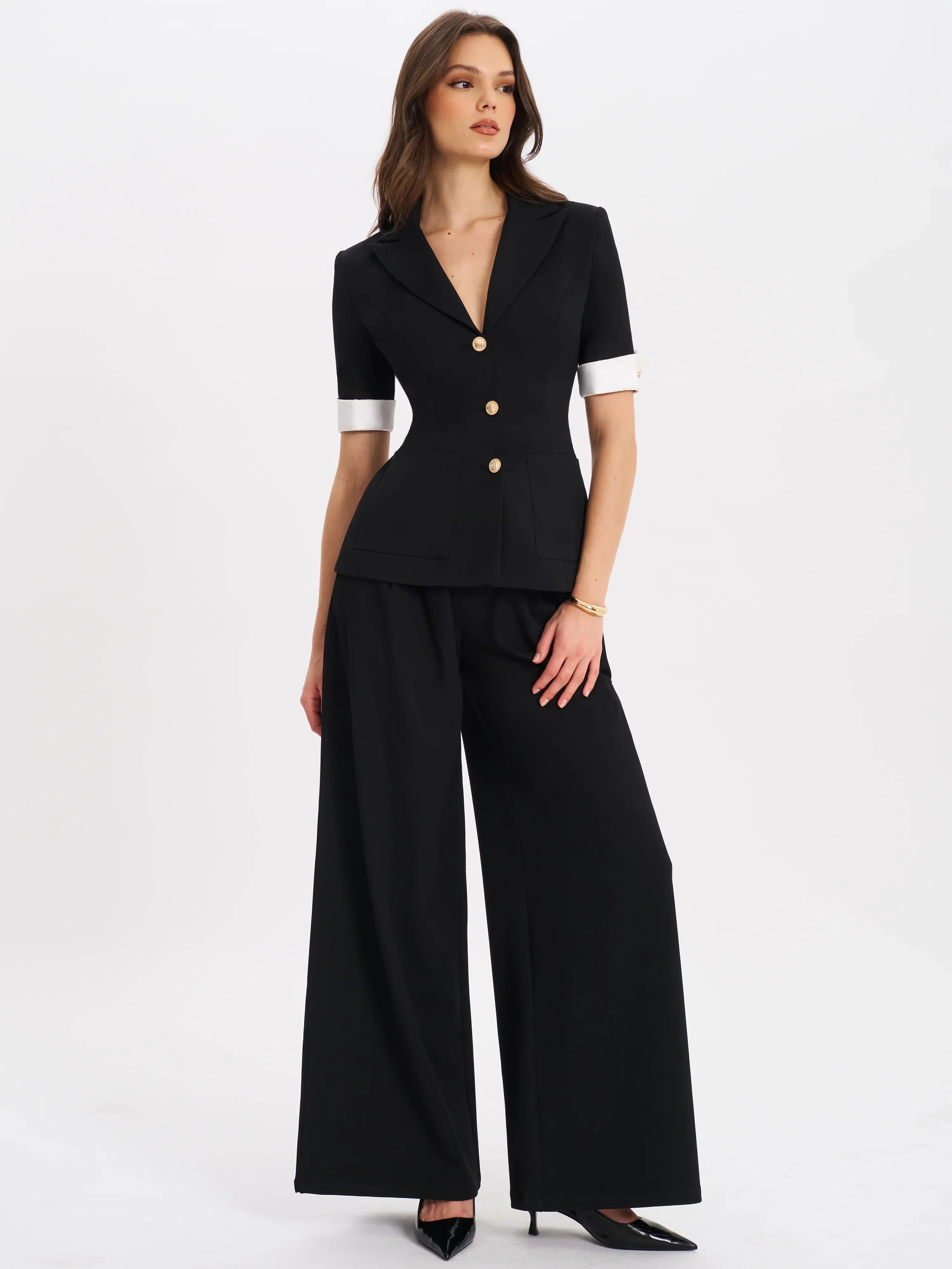 Aleena Short Sleeve Business Casual Blazer