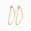 Vioraia Sparkling Love Hoop Earrings
