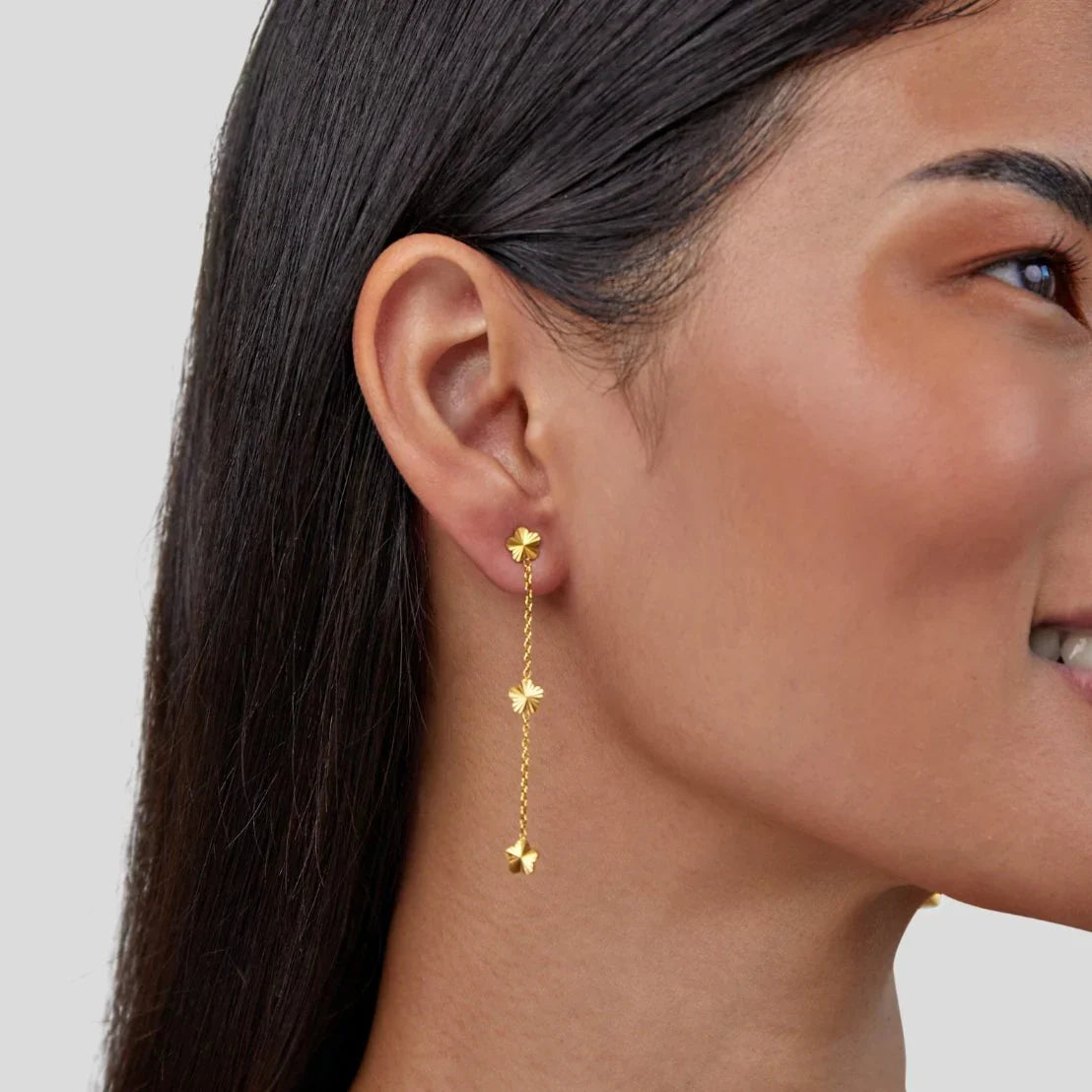 Vioraia Flower Power Petal Drop Earrings
