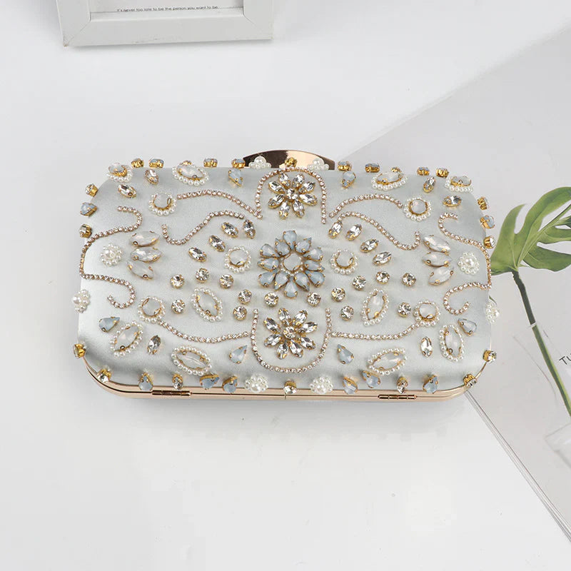 Vioraia Braelyn Bead Embroidered Clutch Bag