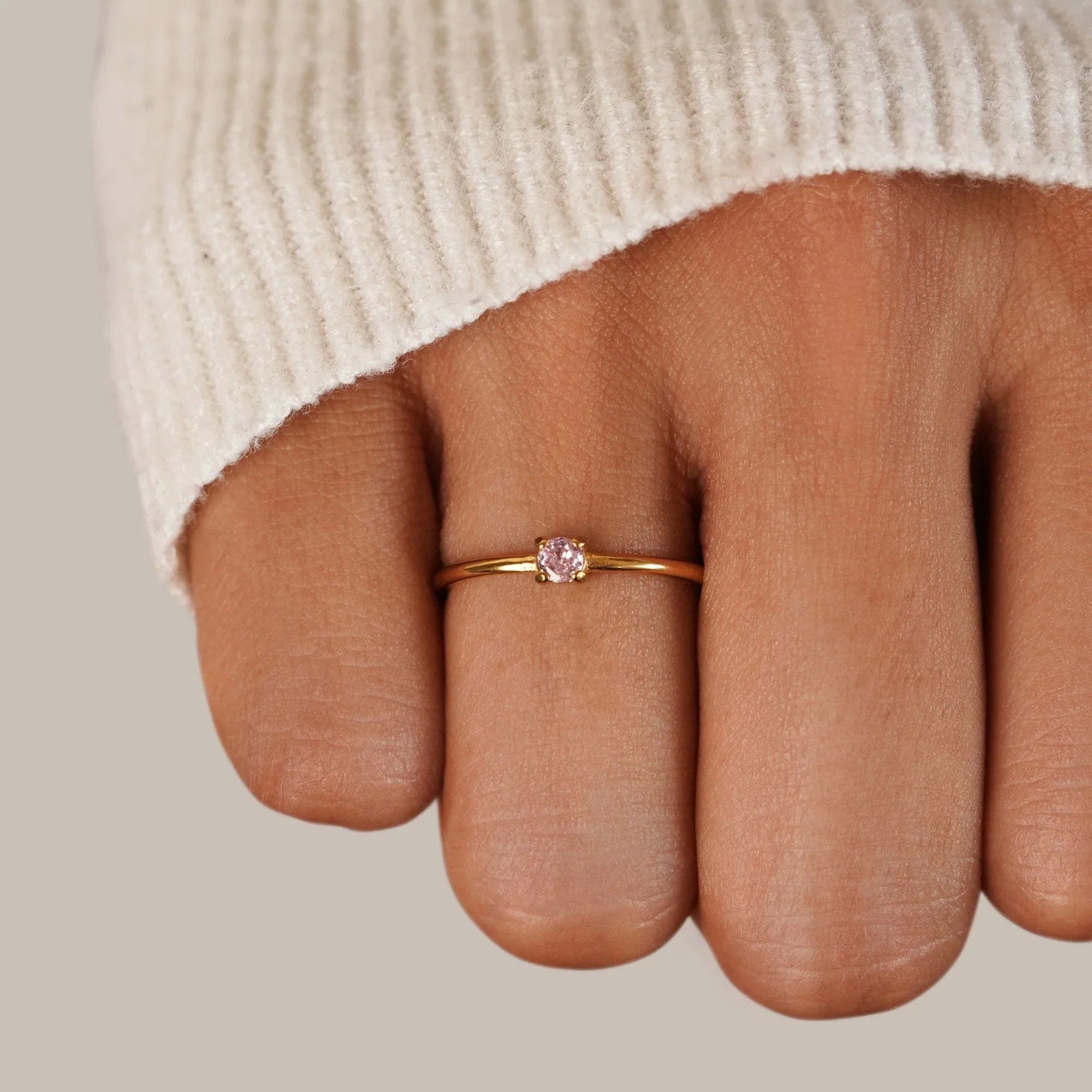 Vioraia Birthstone 18K Gold Rings
