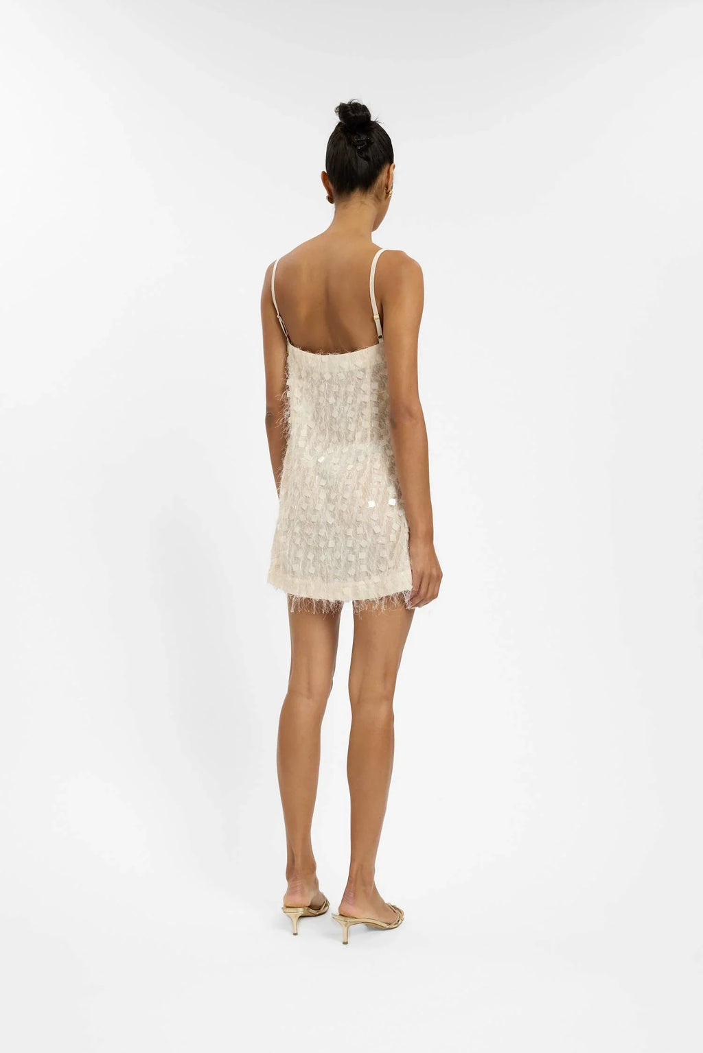 Shift Mini Dress | Sheer Jacquard
