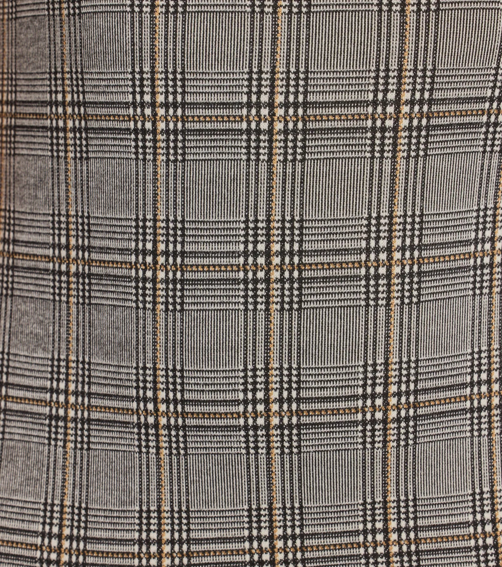 Autumn Attitude Strapless Pleated Plaid Mini Dress