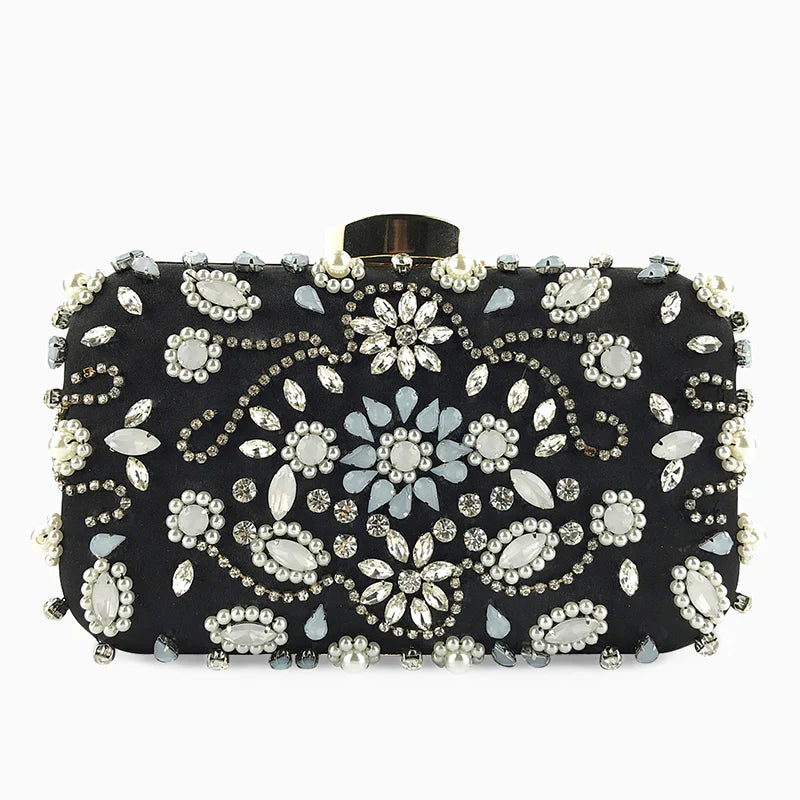 Vioraia Braelyn Bead Embroidered Clutch Bag