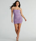Luxe Factor Ruched Velvet Burnout Mini Dress