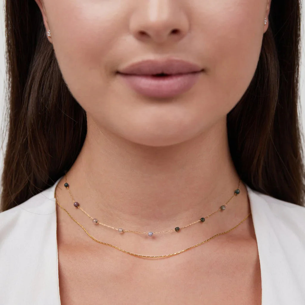 Vioraia Layered Alana Gold & Stone Necklace