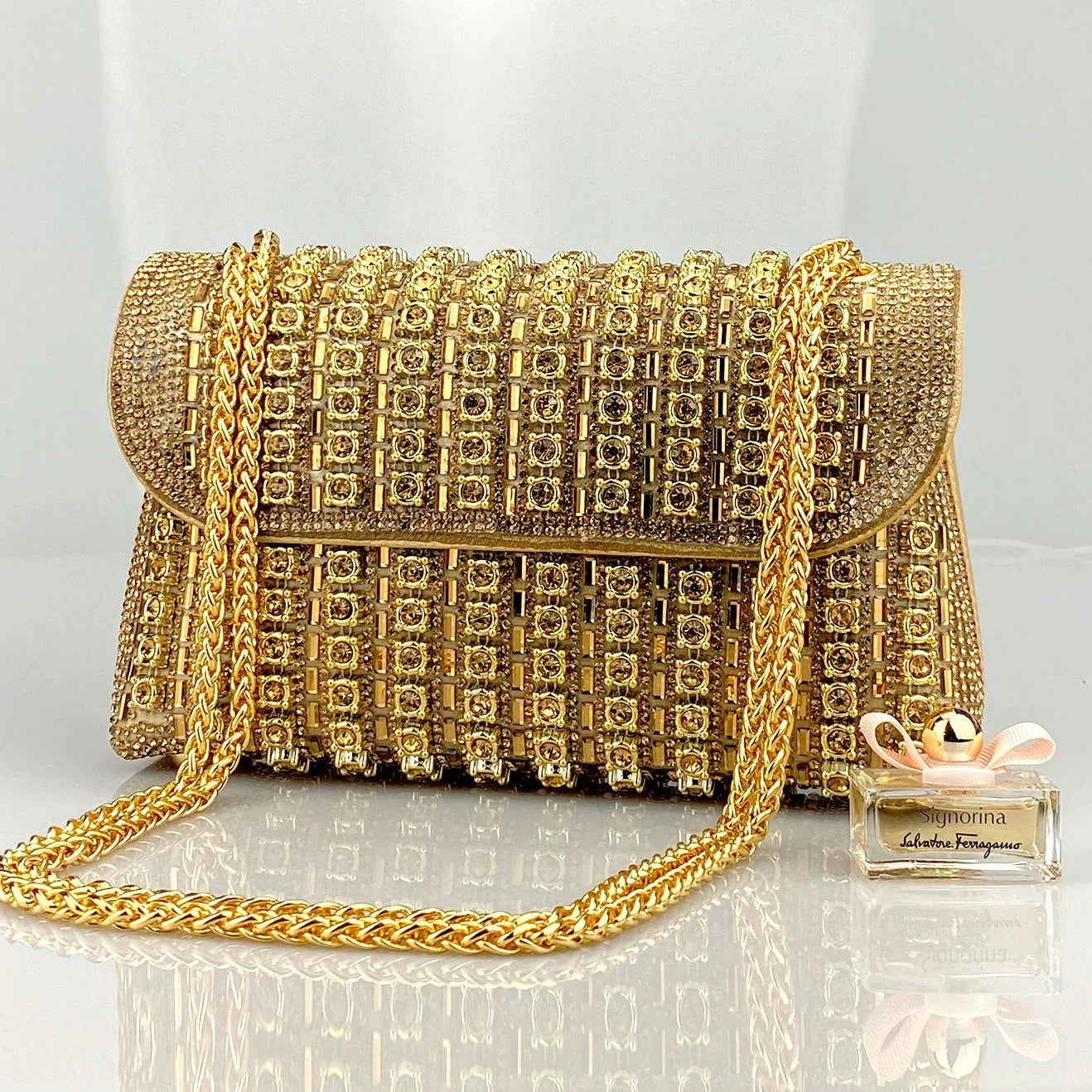 Vioraia Chantal Diamond Clutch Bag