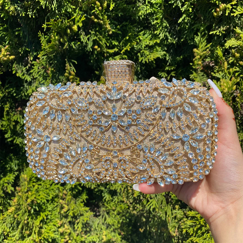 Vioraia Luxurious Flower Clutch Bag