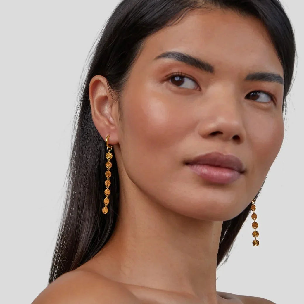 Vioraia Amari 18K Gold Disc Earrings