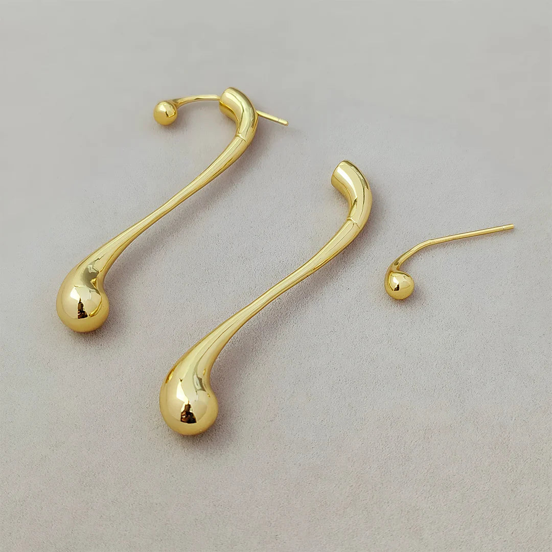 Vioraia Camille Elongated Drop Earrings