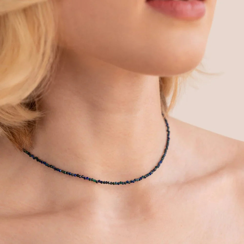 Vioraia Lapis Lazuli Beaded Stone Necklace