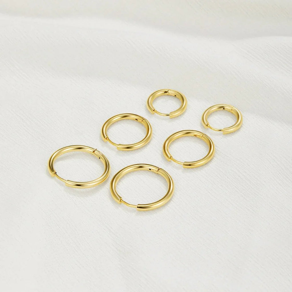 Vioraia Triple Hoop Earrings Set