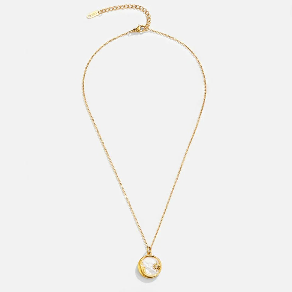 Vioraia Dreaming in the Clouds' Moon & Star Necklace