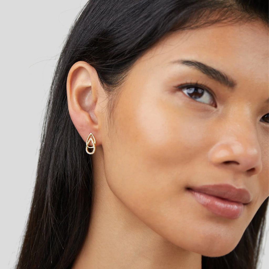 Vioraia Mara Teardrop Link Earrings