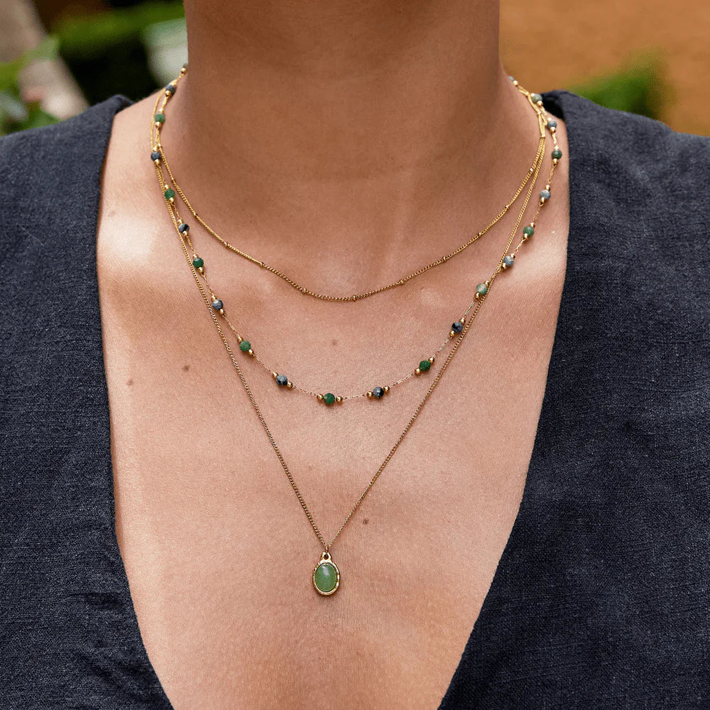 Vioraia Green Aventurine Pendant Necklace