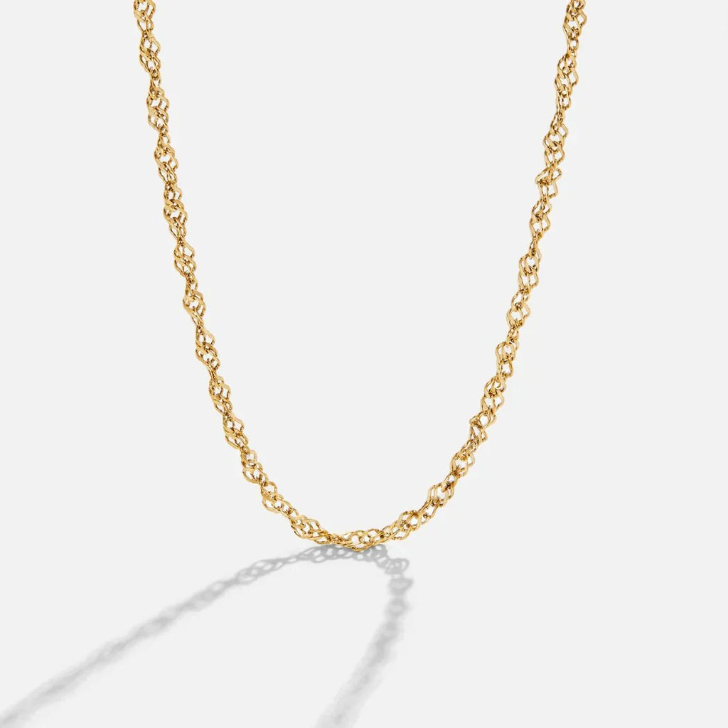 Vioraia Mila Twist Gold Chain Necklace
