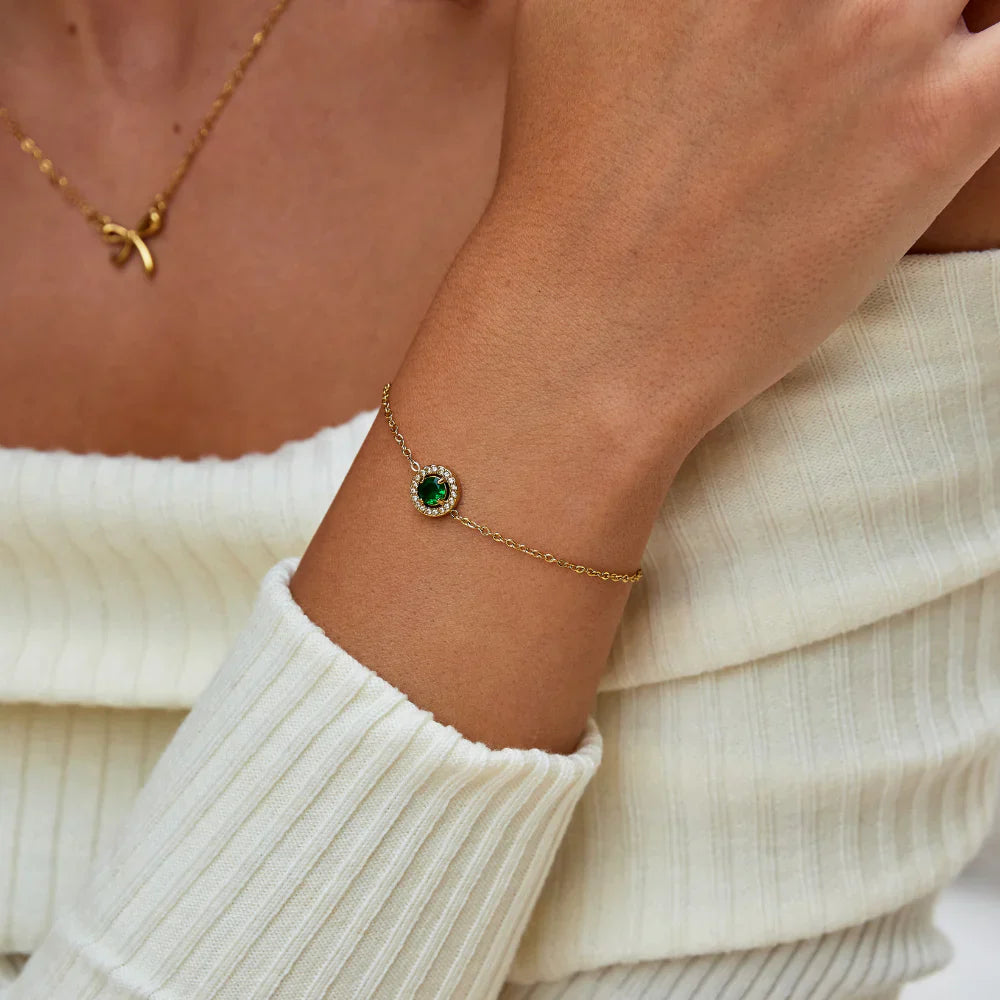 Vioraia Green Emerald Crystal Bracelet