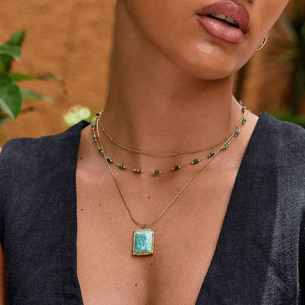 Vioraia Green Amazonite Pendant Necklace