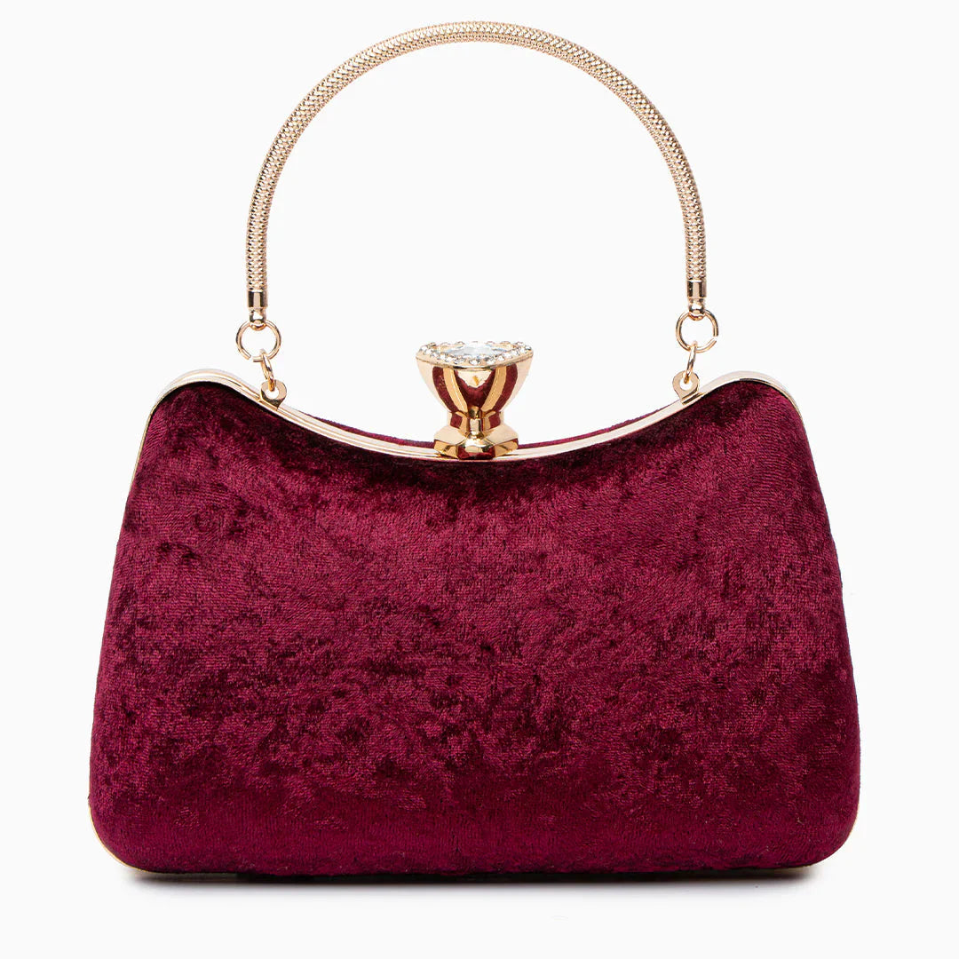 Vioraia (CS) Velvet Flask Clutch Bag