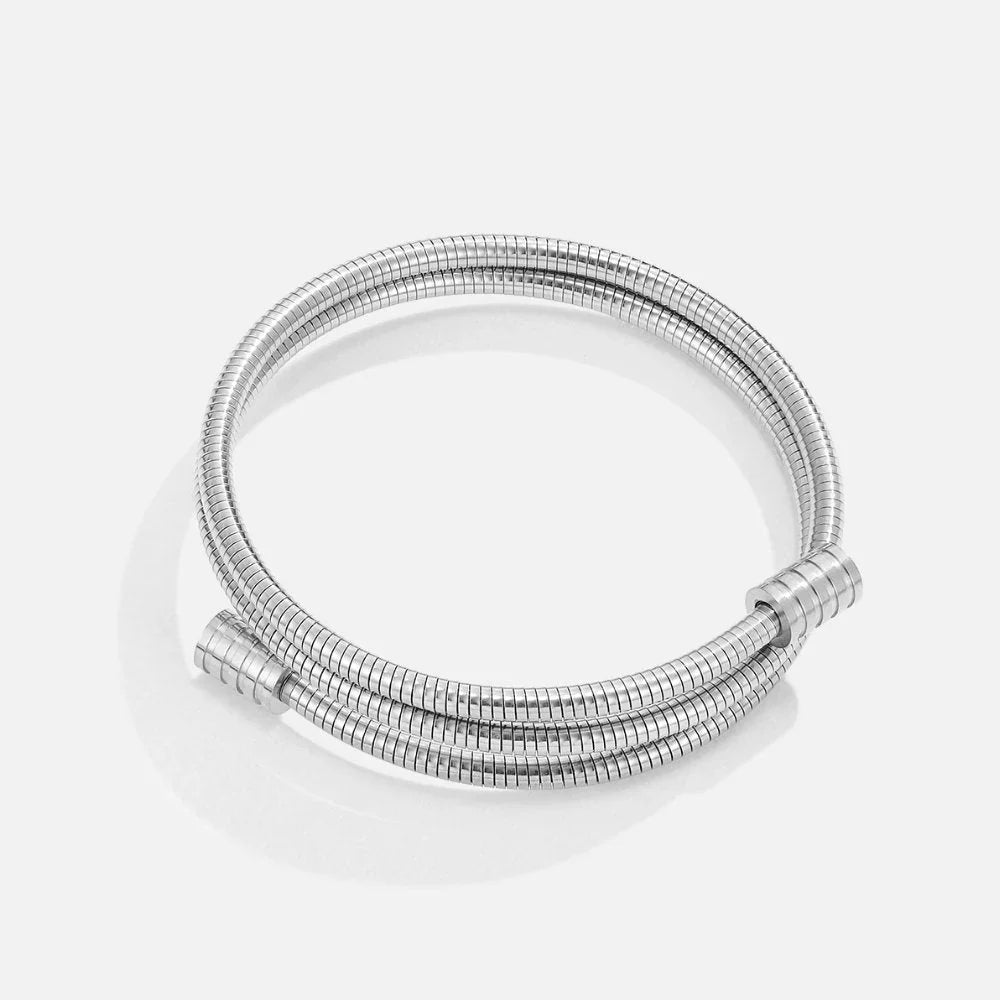 Vioraia Twisted Silver Bracelet