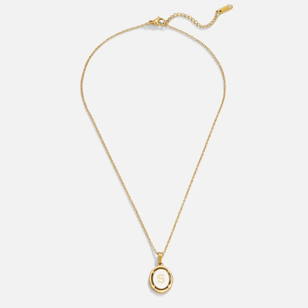 Vioraia Vintage Gold Letter Necklace