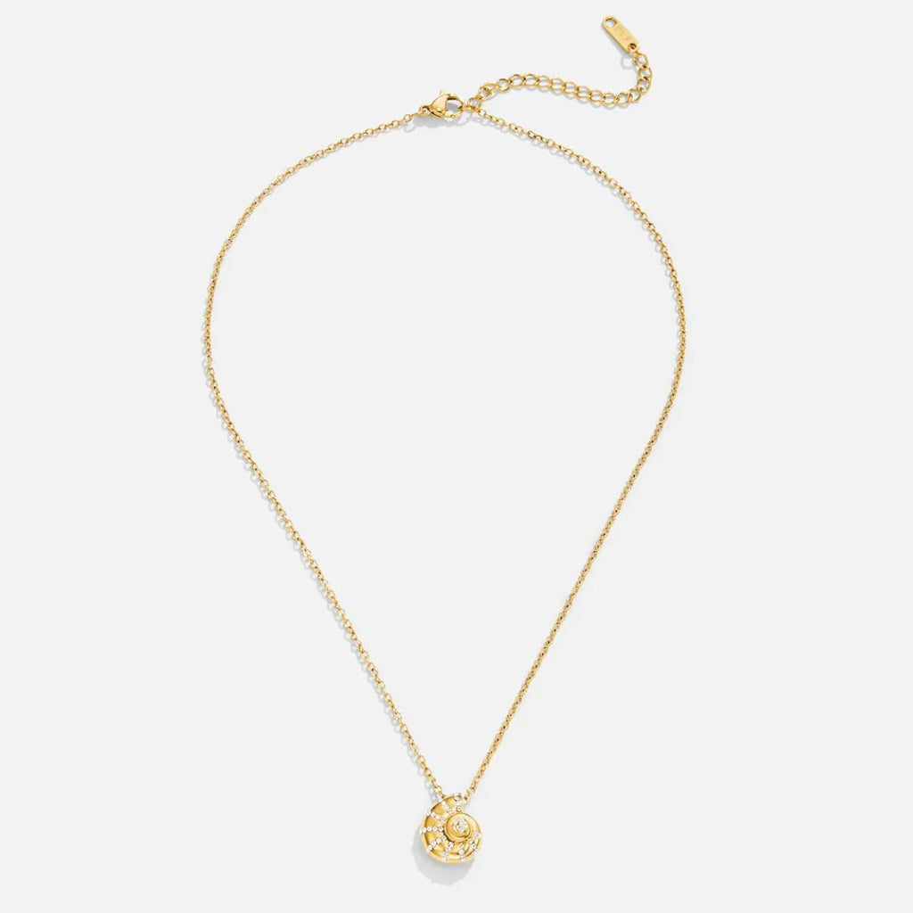 Vioraia Luca Crystal Seashell Pendant Necklace