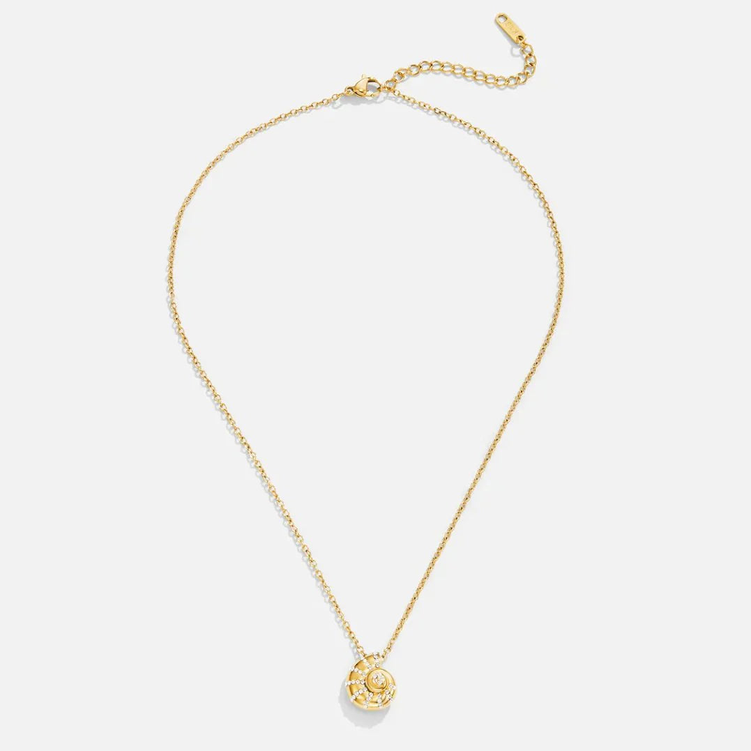 Vioraia Luca Crystal Seashell Pendant Necklace