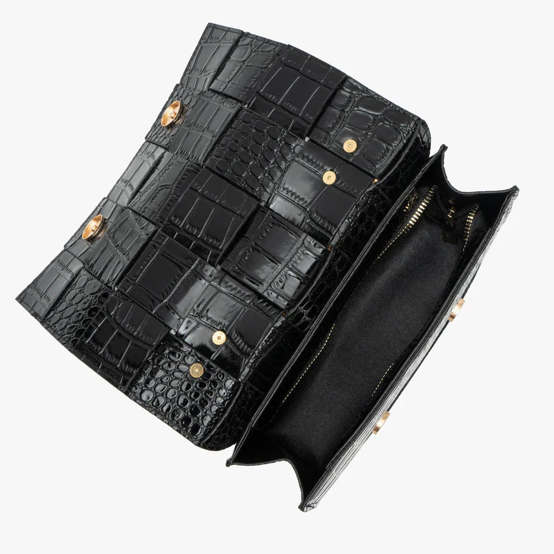 Vioraia Crocodile Pattern Crossbody Bag