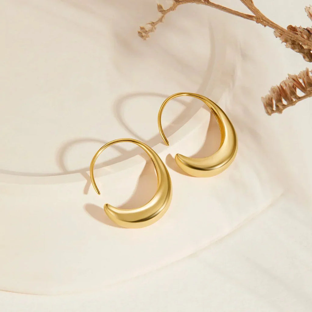 Vioraia Classic Drop Hoop Earrings