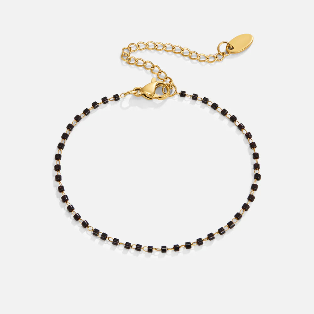 Vioraia Maisie Black Bead Bracelet