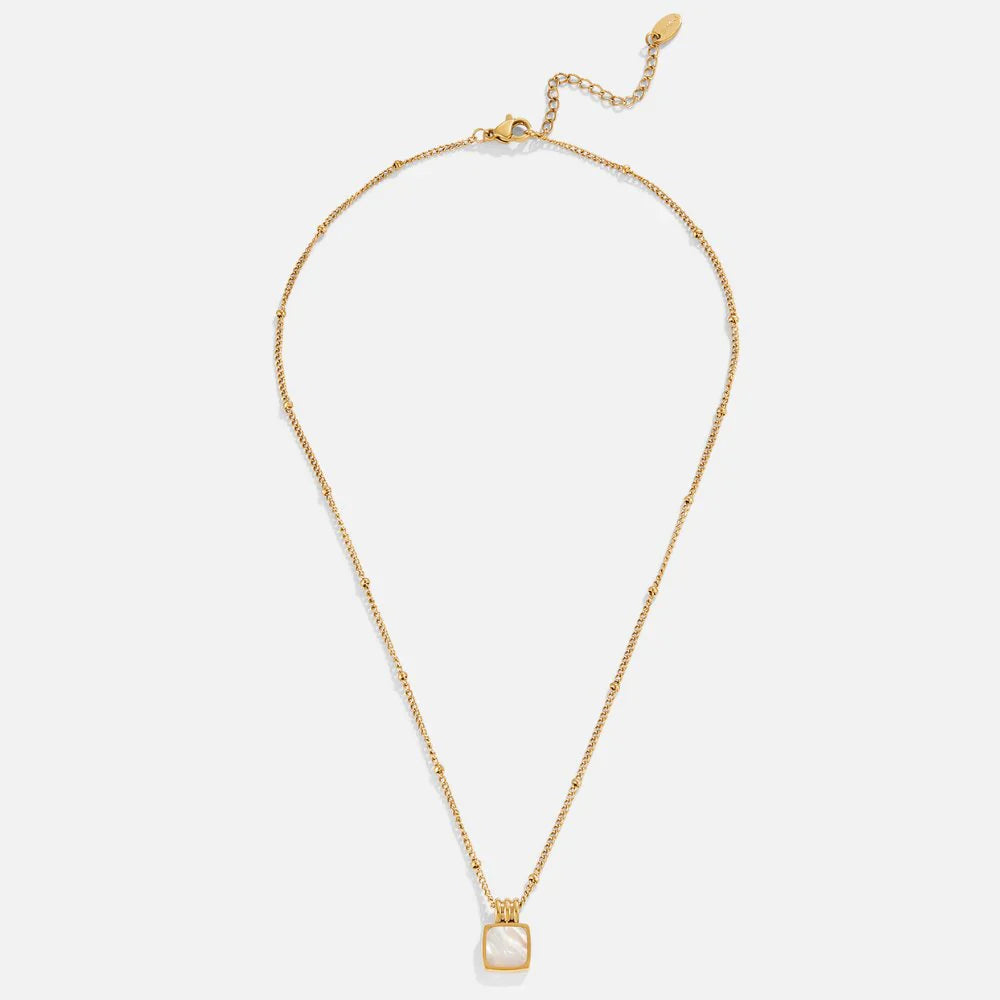 Vioraia Lucia White Shell Pendant Necklace