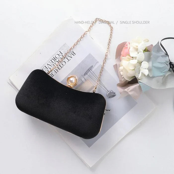 Vioraia Megan Velvet Clutch Bag