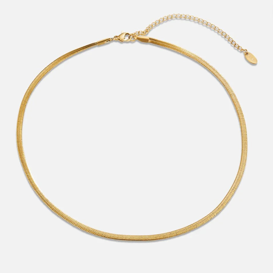 Vioraia Sarya Snake Chain Gold Necklace