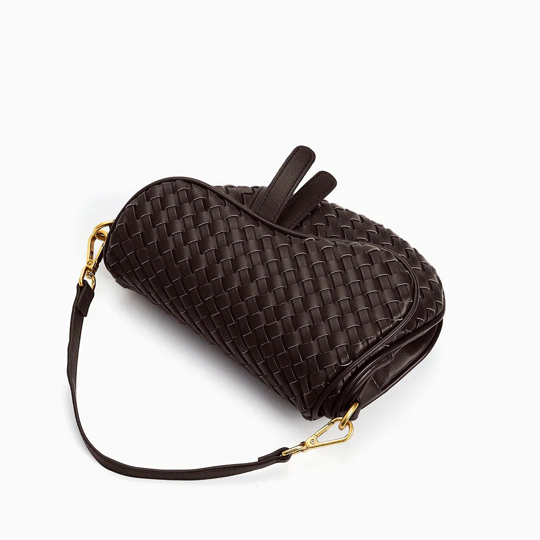 Vioraia Madelyn Woven Saddle Bag
